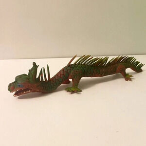 Vintage Rubber Dragon  Jiggler Hong Kong 12 Inch Rubbery Toy Figure Broken Tail